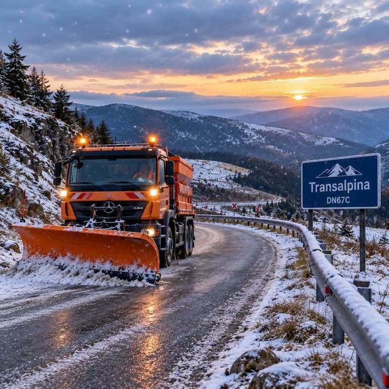 Circulaţia pe Transalpina va mai fi permisă doar până la ora 18.00, între Rânca şi Obârşia Lotrului