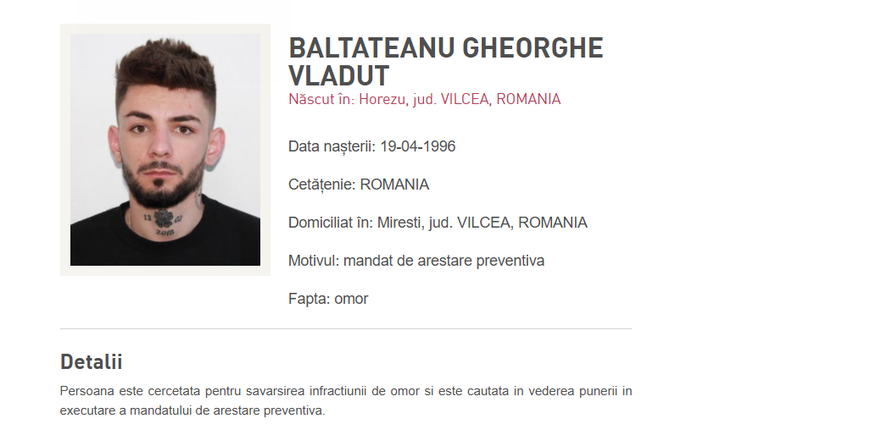 Bărbatul acuzat de uciderea Valentinei, tânăra abandonată într-o valiză, s-a predat în Elveția